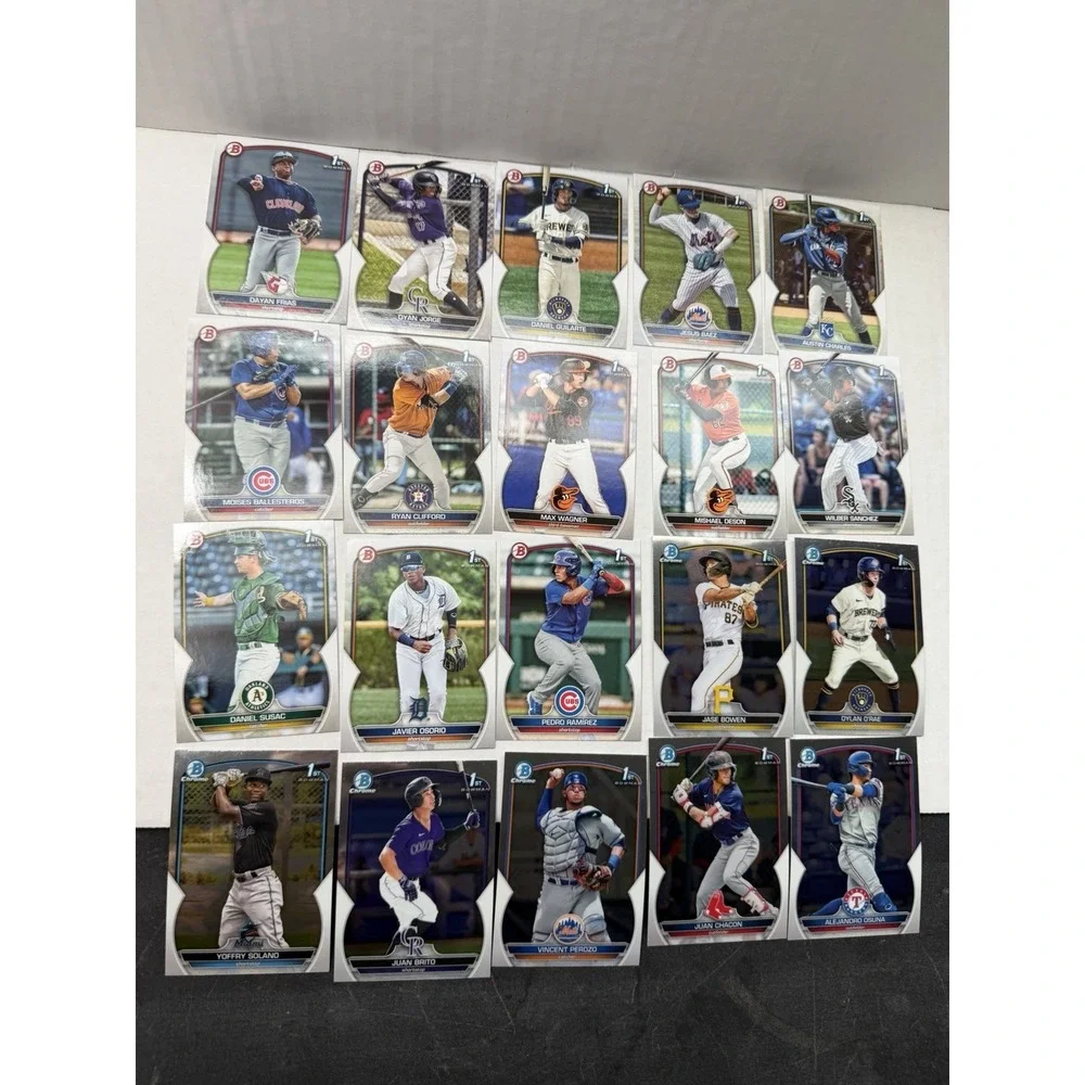 2021 / 2023 topps series one, #d, bp, bcp cards lot of 50 baseball cards mlb